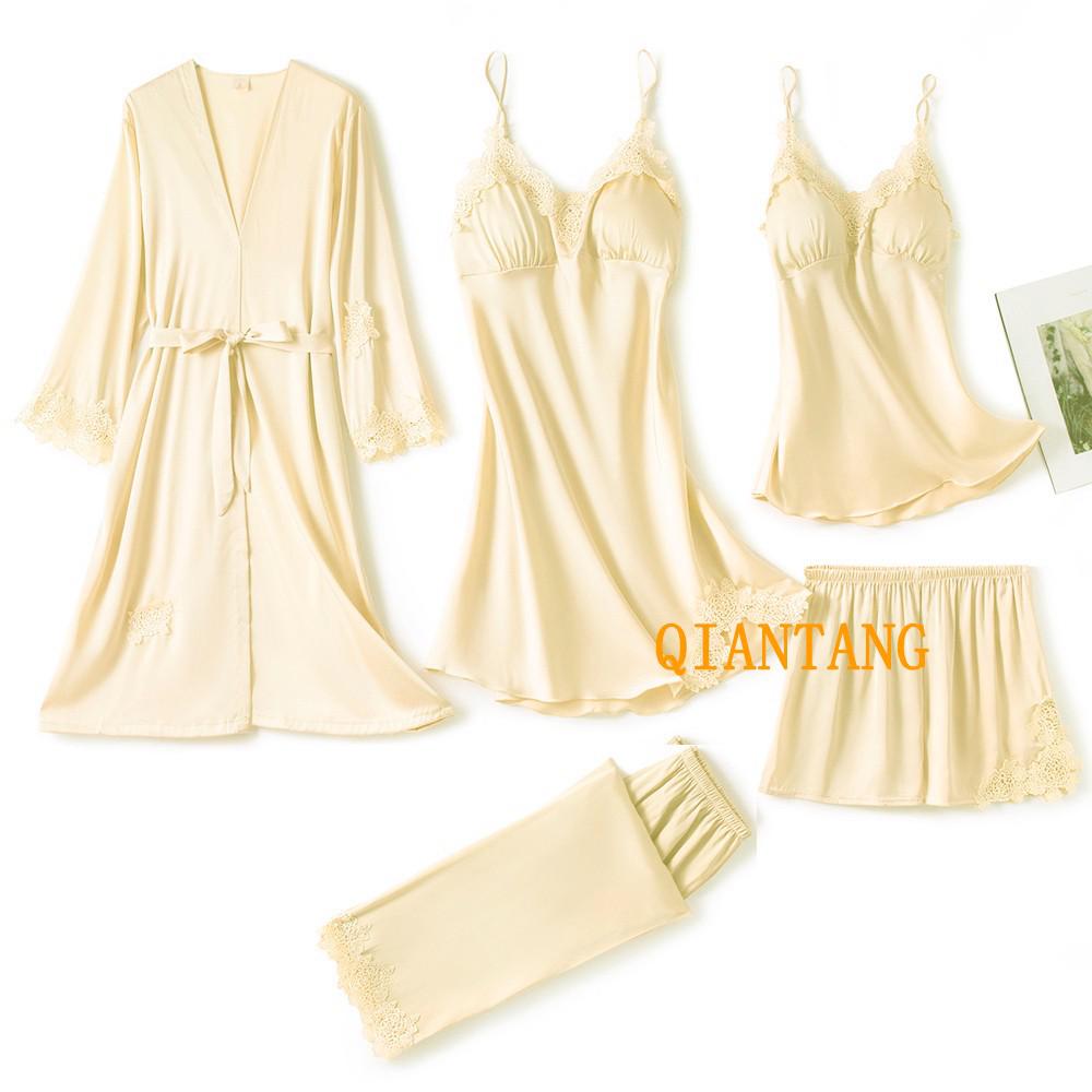 Pijama Daiane 5 Peças - Vermelho II