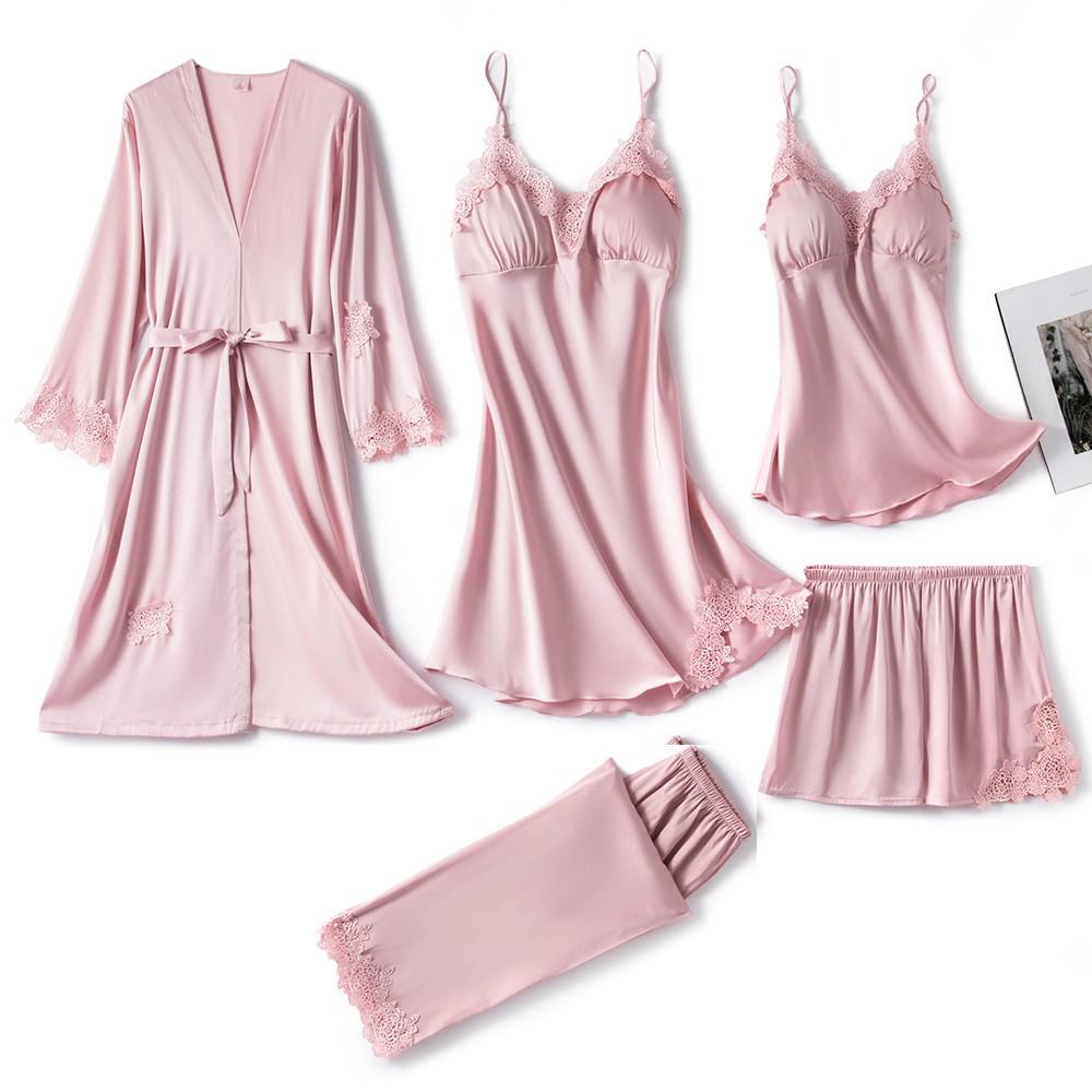 Pijama Daiane 5 Peças - Vermelho II